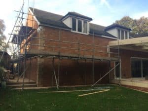 Brick cladding going on