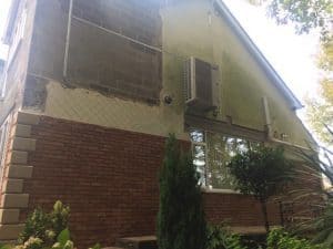 brick cladding to side