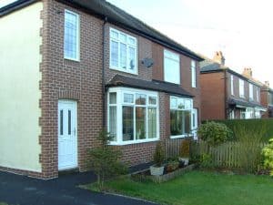 Brick cladding front K rend side