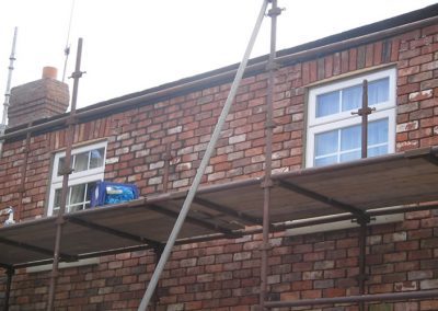 Brick tiles on wall