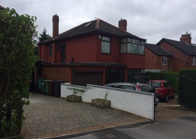 House painted with red paint