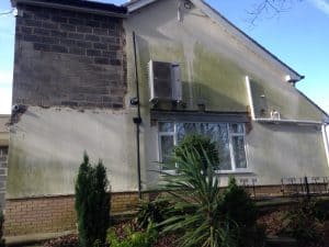 after brick cladding