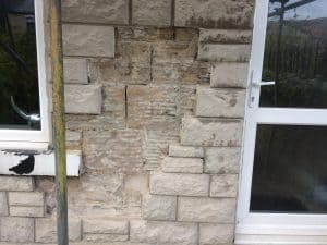 removing stone cladding